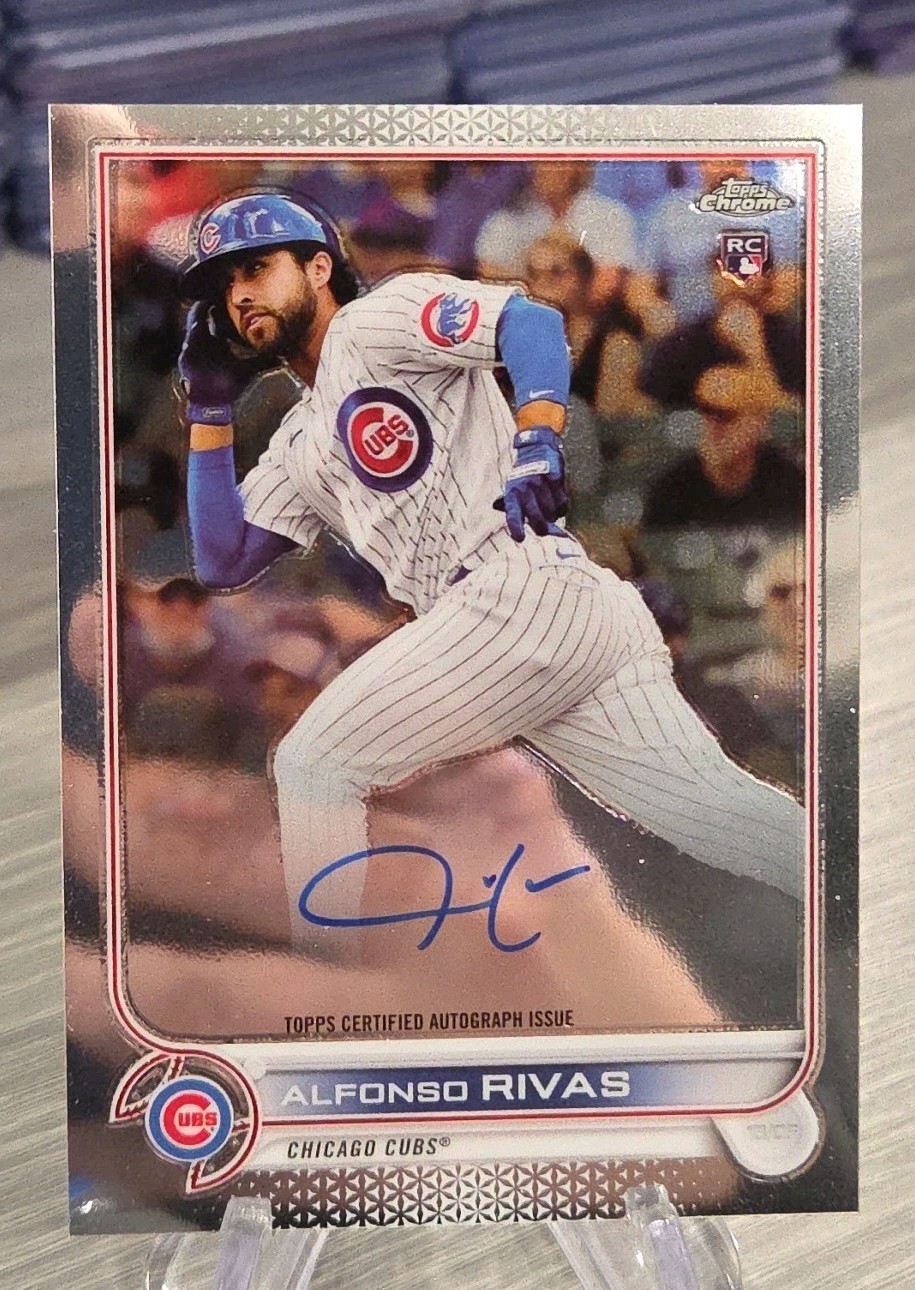 Alfonso Rivas 2022 Topps Chrome Rookie Autograph #RA-AR Chicago Cubs