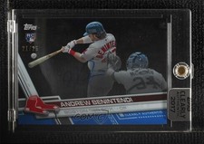 2017 Topps Clearly Authentic Blue 21/25 Andrew Benintendi #CAAU-AB Auto 0c6