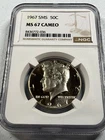 1967  KENNEDY US Half Dollar,   MS67 by NGC,   CAMEO  SMS,    EXQUISITE coin!!!!