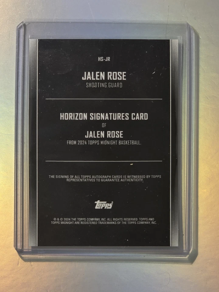 Topps Midnight Jalen Rose Auto #38/75 – Horizon Signatures SSP! 🌌 - Image 4 of 4