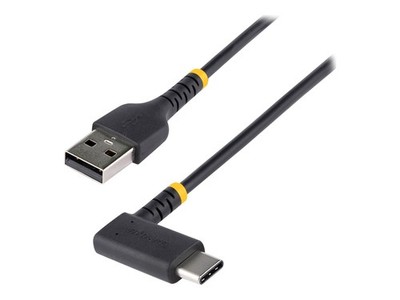 StarTech.com 1ft (30cm) USB A to C Charging Cable Right Angle, Heavy Duty Fast