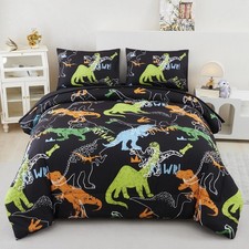 Dinosaur Comforter Set Twin Size 3Pcs Dinosaur Bedding Set for Kids Boys Girl...