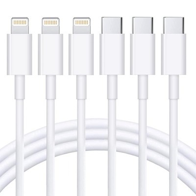 RCTech USB C to Lightning Cable 3Pack 10FT [MFi Certified] Type C Power Delivery