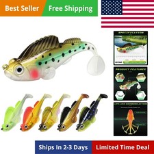 Weedless Soft Fishing Lures for Freshwater and Saltwater,  Pre-Rigged Jig Hea...