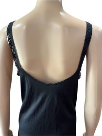 Vintage Vanity Fair black Slip Dress Lace Sweetheart Neckline SZ 34