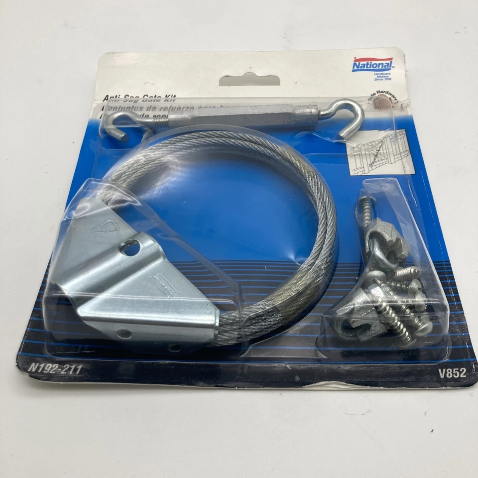 National Hardware N192-211 Gate Anti-Sag Kit Zinc Plated Repair BRAND NEW SEALED - Image 3 of 4