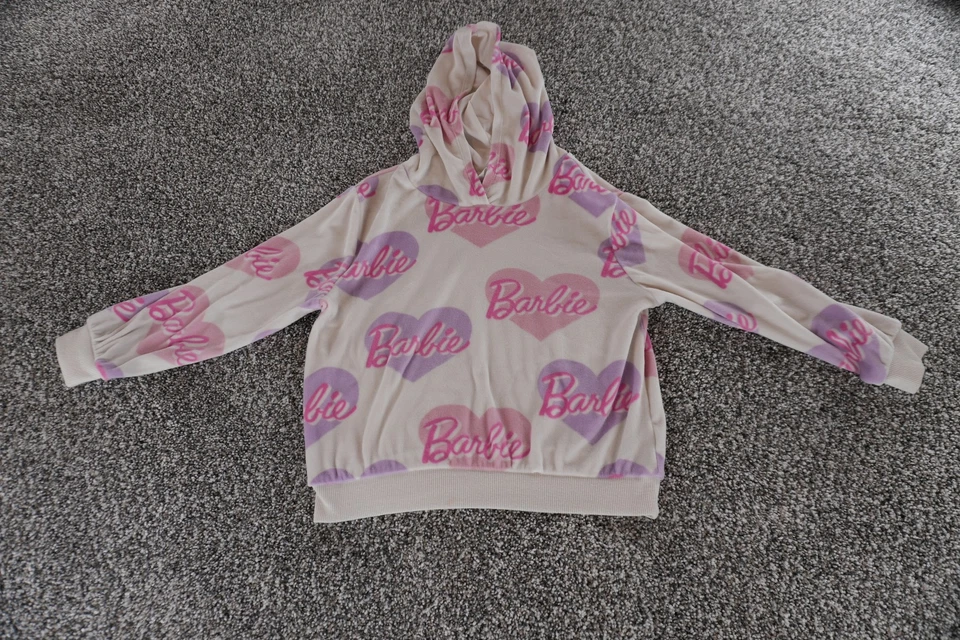 Conjunto de pijama H&M Barbie niñas 6-7 años con capucha polar salón ropa para dormir pijama Foto 2 de 4