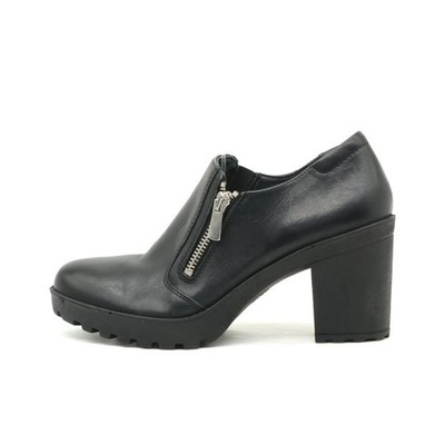 IGI&CO Damen Absatzschuhe EU 37 Pumps Blockabsatz Schwarz Leder Made in Italy