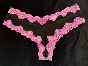 Victoria&rsquo;s Secret sz M Cheeky & Cheekini Panty Bundle Lot Of 3 Panties