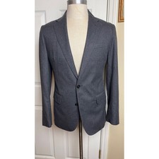 J.Crew Ludlow Slim Blazer 38R Mens Charcoal Grey British Moon Wool Suit Jacket