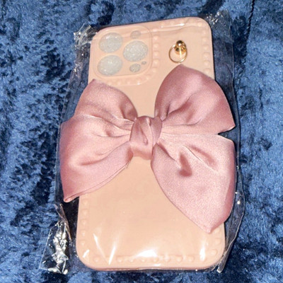 Elegant Pink iPhone 13 ProMax Case with Bow