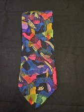 Brioni 100 Silk Luxury Necktie Abstract Colorfu Italian Designerl
