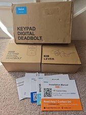 Veise Fingerprint Keyless Entry Door Lock 2 Levers KS02B Matte Black * NEW READ