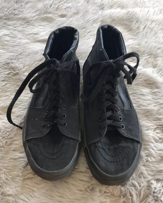 triple black vans mens