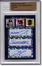 Matt Dominguez * Jose Tabata Dexter FOWLER Autograph Rookie Auto BGS #/5