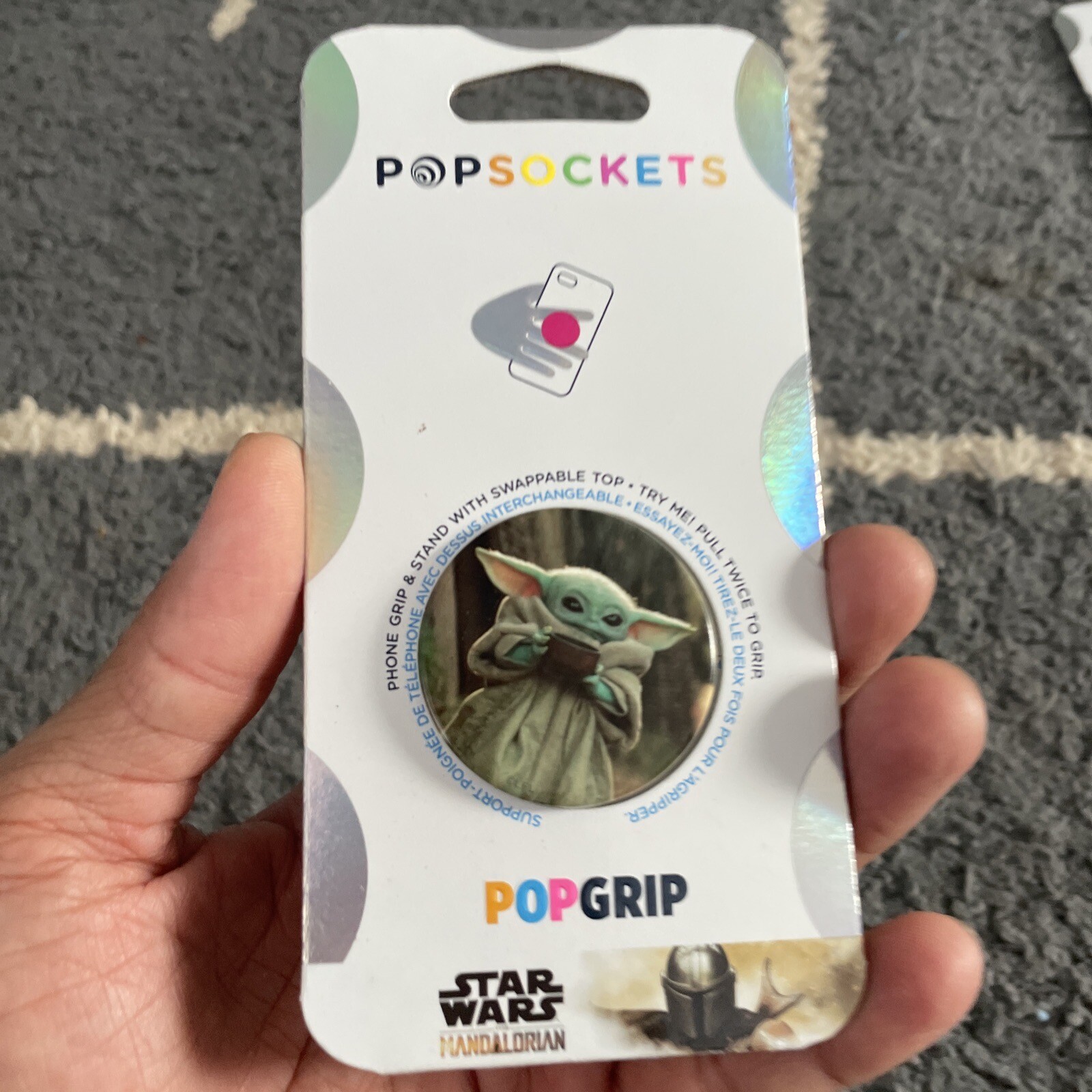 Disney Parks Star Wars Mandalorian The Child Phone PopSockets Grip NEW