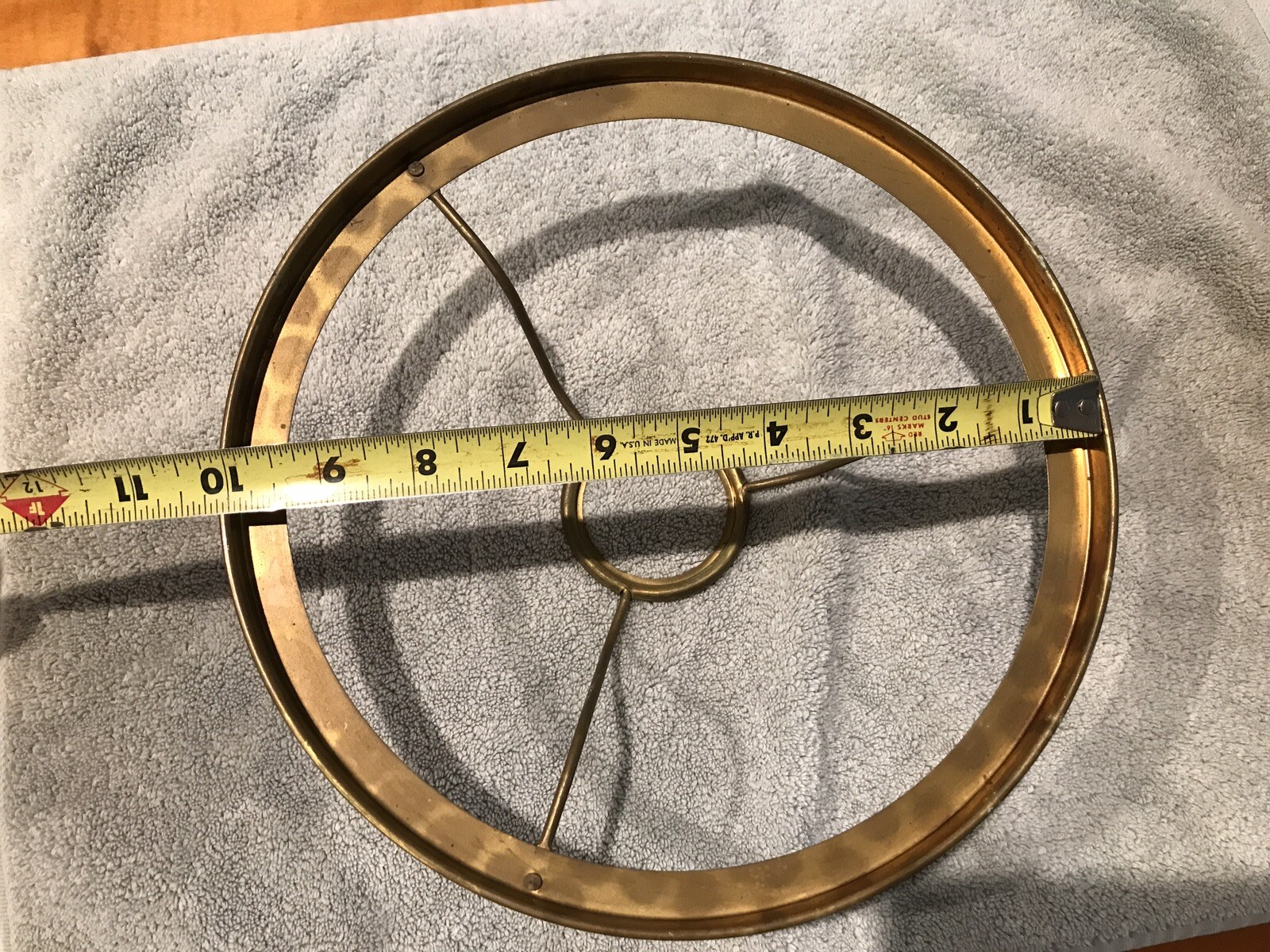 NOS 10" ALADDIN LAMP SHADE HOLDER RING Fitter Solid Brass For Top Gallery Burner eBay