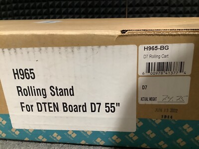 Heckler H965-BG Rolling Stand for DTEN D7 55'' Display   Heavy-Duty Mobility  