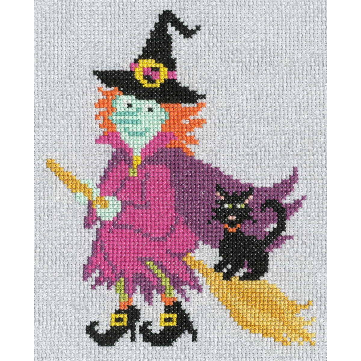 Bothy Threads counted cross stitch kit ""Spooky – Witch"", JUMP5, 13x16cm, DIY