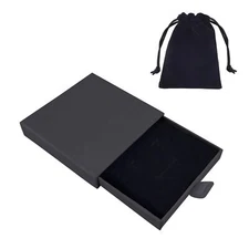 Quacc Small Jewelry Gift Box and Velvet Bag, Necklace Bracelet Earring Cardbo...