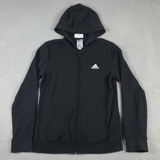 Adidas Sweater Womens Small Black Full Zip Up Hoodie Sweatshirt Ladies