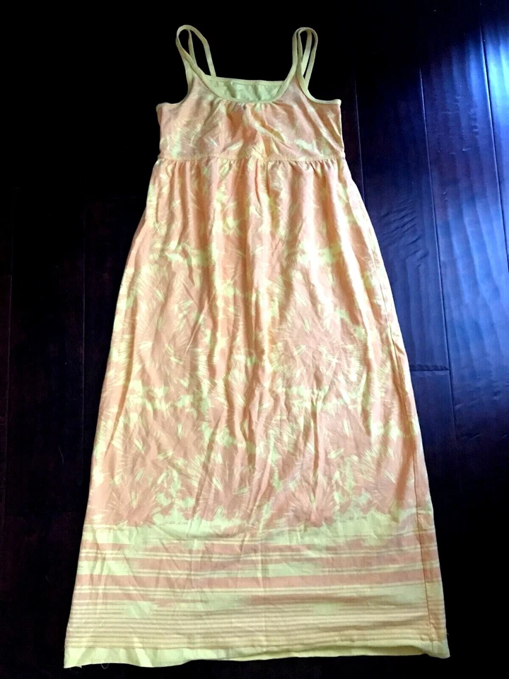 MOSSIMO SUPPLY CO Summer Beach Party Yellow Maxi Sun Dress Youth Size L Large - Image 2 of 4