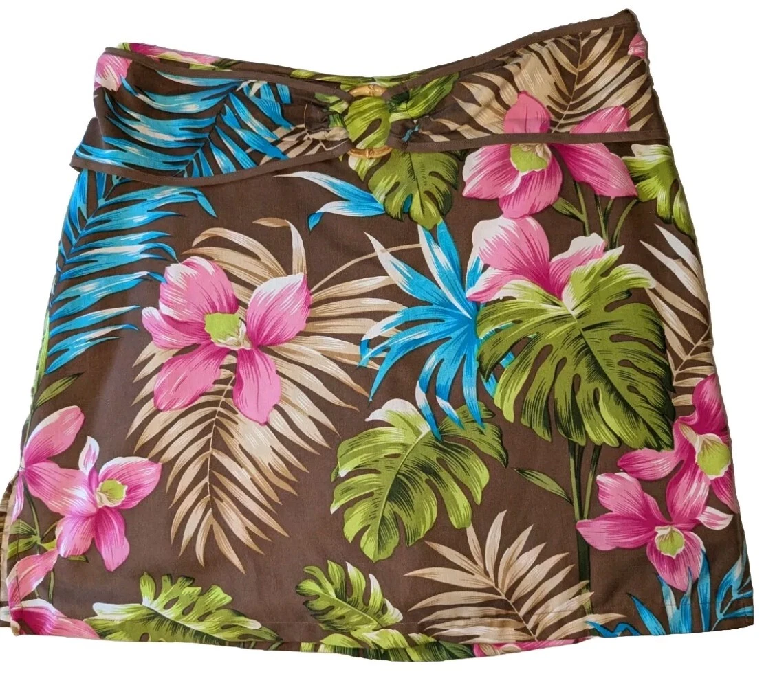 Jupe courte Carmen en bambou imprimé fleuri Coquelicots