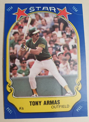 1981 Fleer TONY ARMAS Oakland A's Star Sticker #5 Ex-MT