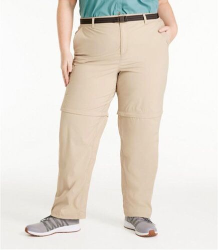 L.L. Bean Women's Tropicwear Zip Off Pants Size 3X NWT Khaki Beige Convertible - Zdjęcie 1 z 11