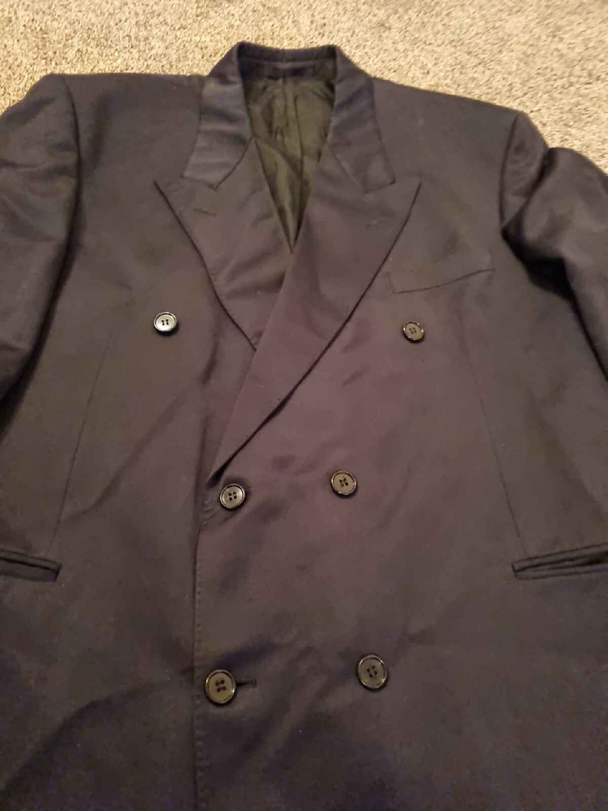 Blazer giacca uomo Yves Saint Laurent YSL lana navy taglia 54R