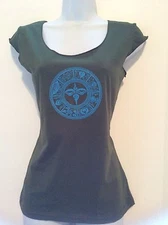 NEW American Apparel yoga Buddha Ashtamangala shirt top