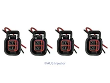 Set of 4 Fuel Injector Connector Pigtails fit Bosch EV6 / EV14 USCAR [EV6F-4]