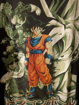 Vintage 1997 Dragonball Z Tultex Goku Character Roster Anime T