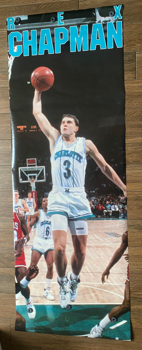 REX CHAPMAN-HORNETS 1989 VINTAGE ORIGINAL DOOR SIZE NBA