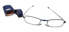 MicroVision Optical FGX INT Blue Folding Reading Glasses GIDEON - Choose Diopter