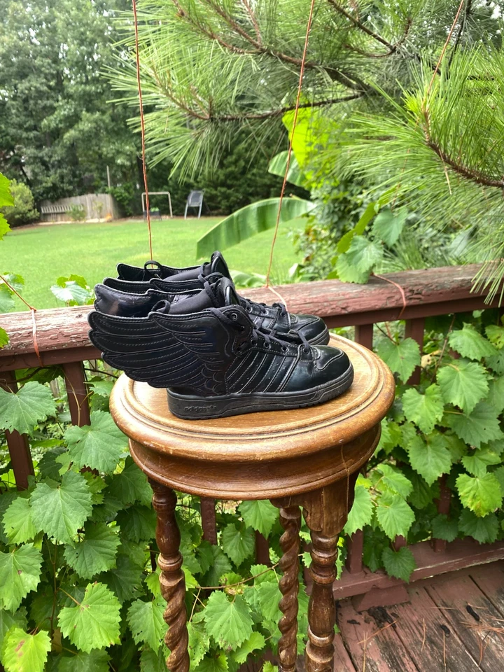 TALLAS BEBÉ 9K Adidas Originales Jeremy Scott ALAS NEGRAS Q23669 Niños NIÑO PEQUEÑO Foto 2 de 4