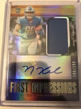 TJ Hockenson 2019 Illusions First Impressions football auto Rookie /299 Detroit 