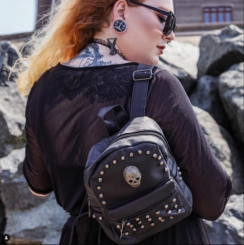 MINI GOTHIC SKULL HEAD GOTHX Black 