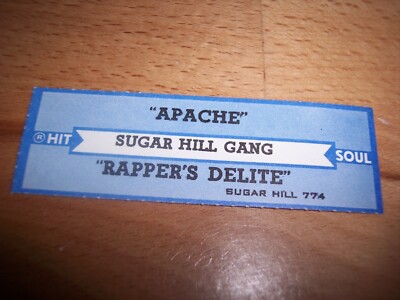 1 Sugar Hill Gang Apache / Rapper's Delight Jukebox Title Strip