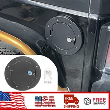 Lockbale Fuel Filler Door Gas Tank Cover Accessories For Jeep Wrangler JK 2007+