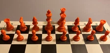 Basic Club 17 Piece Half Chess Set Orange 2 Queens