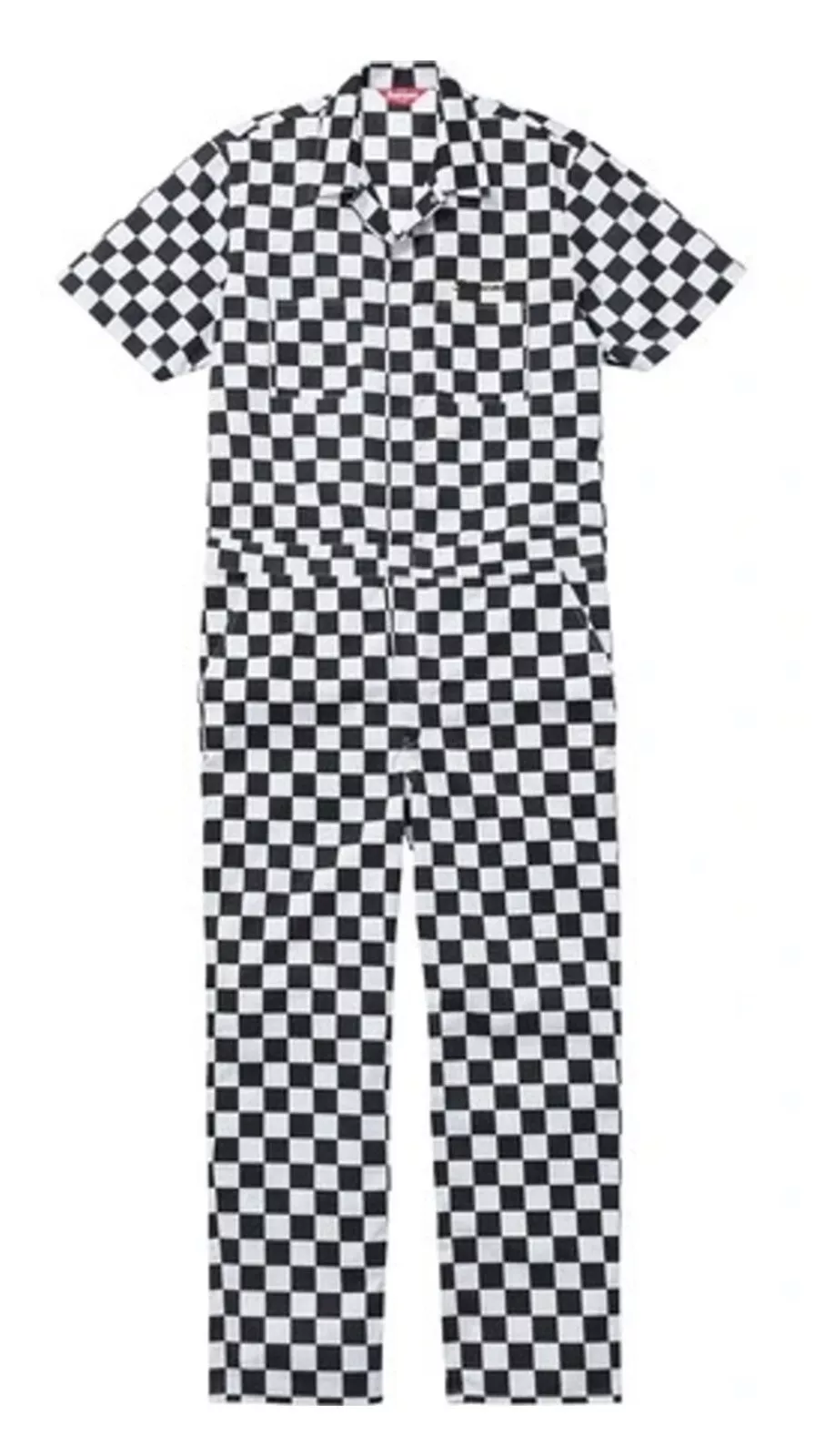Supreme S/S Coveralls (Checkerboard) SS17 combinaison neuve manches courtes Flight