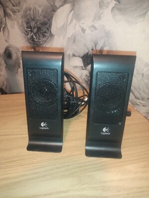 LOGITECH S100 schwarz Lautsprecher Klinke System PC Computer tragbar LEICHTER FEHLER