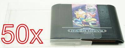 50 X Klarsicht Schutz Hülle Sega Mega Drive Master System MD Modul 0,3 mm Dünn