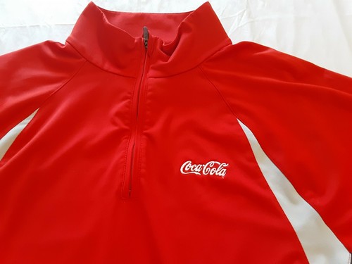 Coca-Cola ¼ Zip Golf Pullover Mountain Performance Mens (Size- Medium) Red - Picture 3 of 7