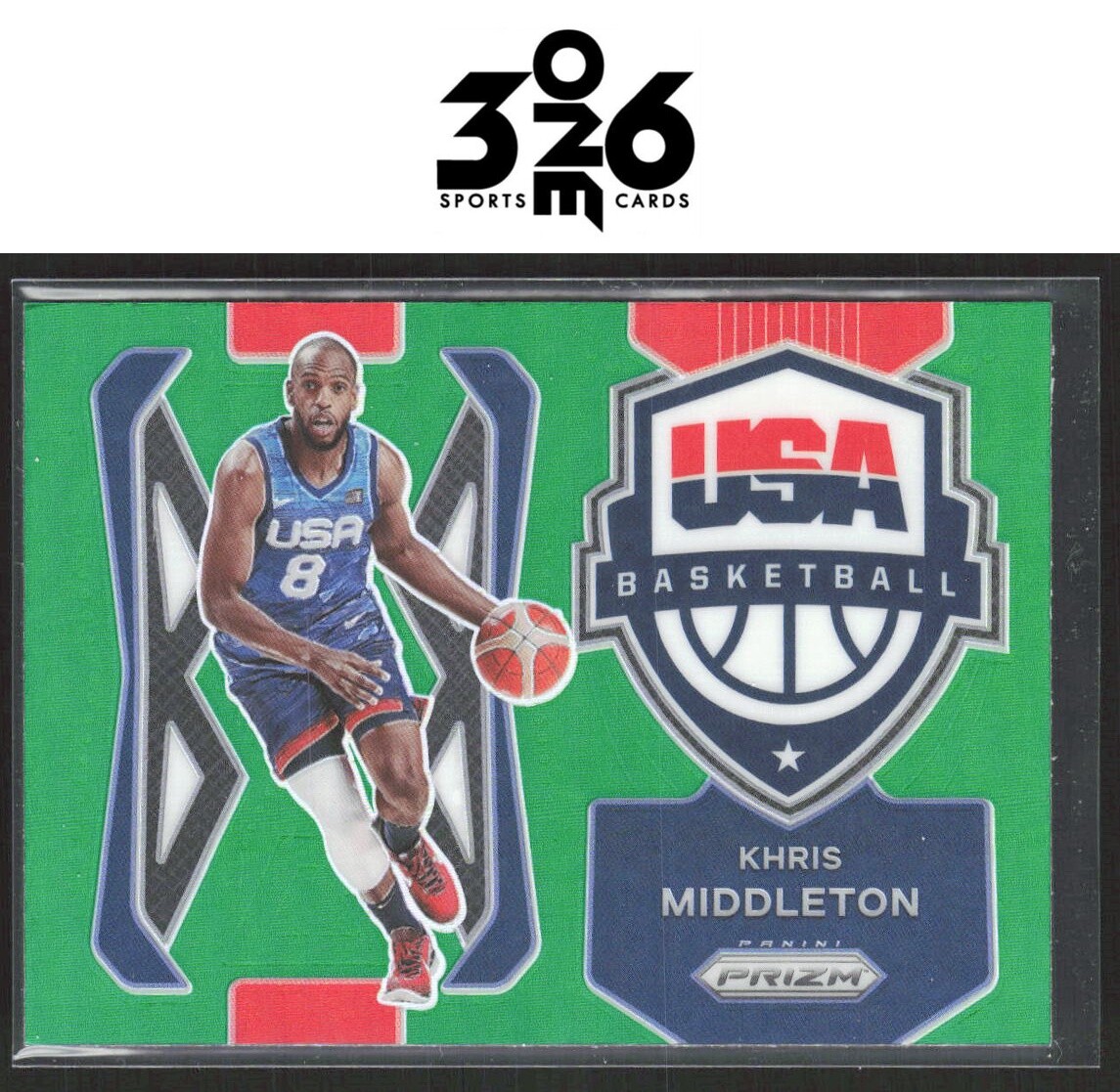 Khris Middleton 2021-22 Panini Prizm USA Basketball Prizms Green #5