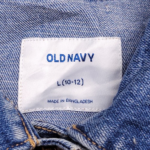 Old Navy Long Sleeve Button Up Casual Denim Jacket Girls Size Large L Blue - Picture 3 of 9