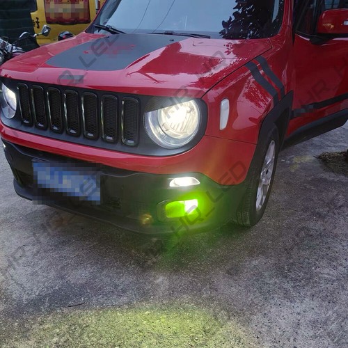 2 Bright Lemon Green H11 LED Fog Light Bulb for Jeep Renegade 2015-2023 Fog Lamp - Picture 8 of 9