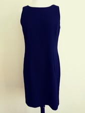 Garfield & Marks 6 little black Dress sleevless knee length lined silk zip EUC