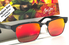 NEW Maui Jim KAWIKA Gloss Black Pewter POLARIZED Hawaii Lava Sunglass RM257-17C